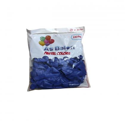 toptan as balon pastel koyu mavi 12 inç 100 lü